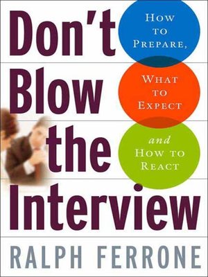 cover image of Don't Blow the Interview